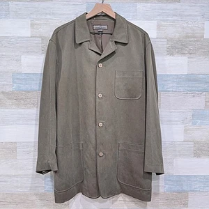 Chaqueta Tommy Bahama 100 % seda cuello muesca verde sarga abotonada para hombre mediana - Imagen 1 de 6