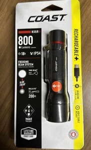 Coast LED Rechargeable Flashlight 800 Lumens Standard USB Device Charger Black - Picture 1 of 1