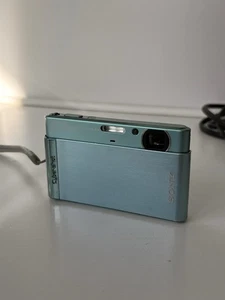 SONY Cyber-Shot DSC-T90 Türkis Blau - 12.1MP Digitalkamera - Bild 1 von 7