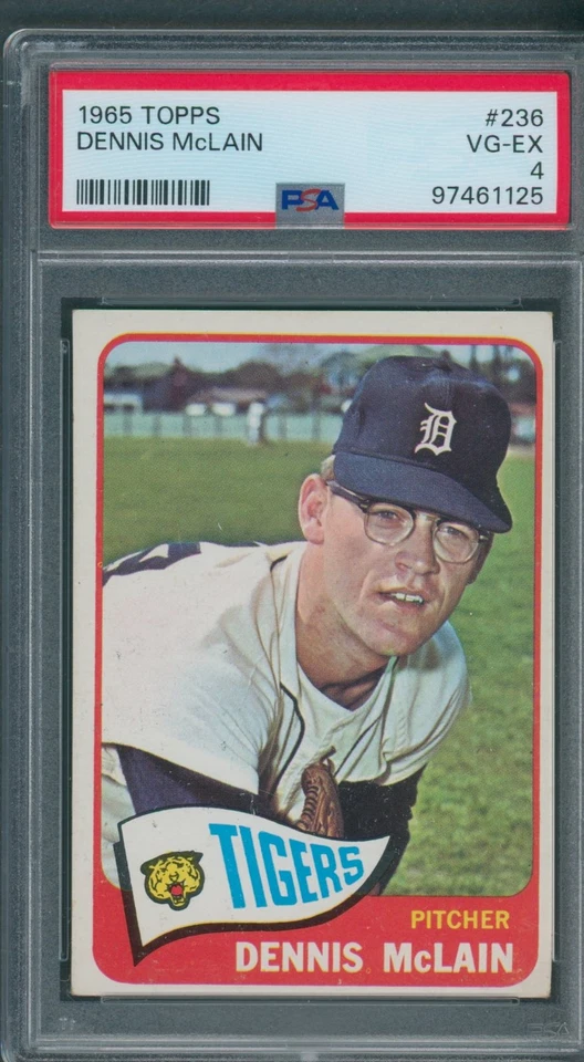 1965 Topps #236 Dennis McLain PSA en muy buen estado-ex 4 *1125 Foto 1 de 1