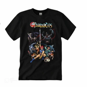 Thundercats Retro Cartoon Men's Black T-Shirt, Unisex Crewneck, Gift For Fan - Picture 1 of 3