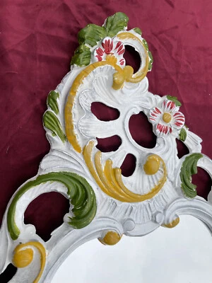 Esclusivo Specchio Muro IN Stile Barocco Ovale We Roro 50X76 Wanddeko Antico - Immagine 1 di 4