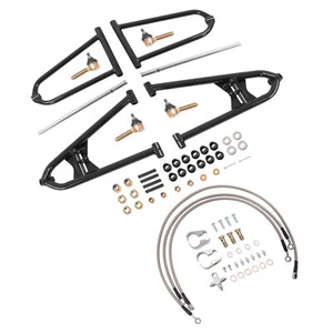 Front A Arms +2 +1 For Raptor 700 700R 2006-2017 W/Adjustable Brake Lines Clamps - Picture 1 of 22