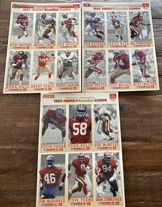 1993 | San Francisco 49ers | Fleer | Carte da collezione NFL GameDay | Fogli completi - Foto 1 di 7