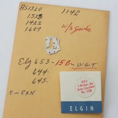 AS1320 Upper Watch Automatic Bridge Part #1142 Brand New Old Stock  (C6D7) - Image 1 of 2