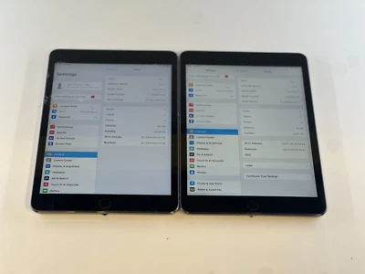 Лот из 2 Apple iPad Mini 3-го поколения A1599 7,9 «64GB + 16GB Wi-Fi пространства серый - читать * - Изображение 1 из 2