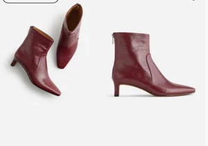 Madewell Womens $198 The Dimes Kitten Heeled Boot Merlot Size 9.5 NN026 #500 - Picture 1 of 12