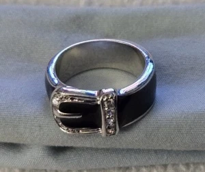 Western Gürtelschnallenring schwarz (Größe 6,5) - Bild 1 von 3