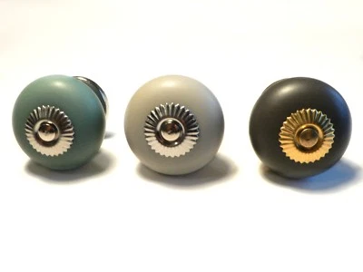 Clayre & Eef Möbelknopf Türknopf Knauf Knopf Kugel Keramik matt 4 x 4 cm - Bild 1 von 2