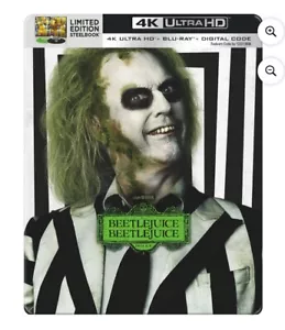 Beetlejuice Beetlejuice Steelbook w/ 4K, Blu-Ray + Digital Copy / In Hand - Picture 1 of 3