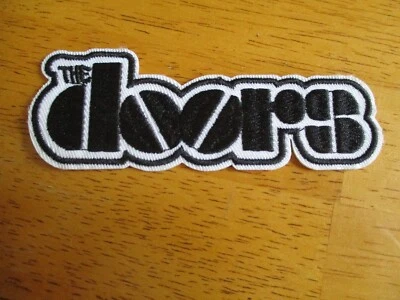 Parche - Logo The Doors Banda de Música Rock Blanco Negro 4" Bordado Hierro On #89160 Foto 1 de 2