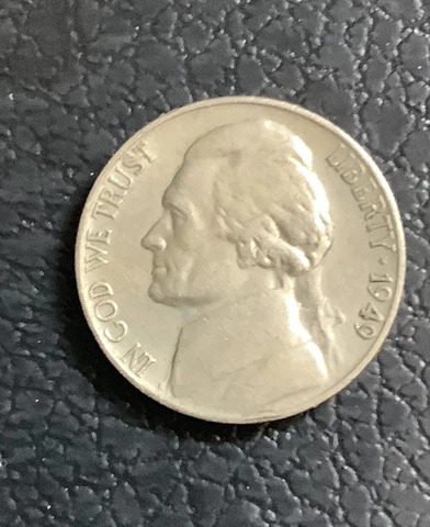 1949 S Over D Jefferson Nickel Rare Cover