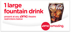 🎥 AMC Theatres 🥤1 Large Drink Voucher, Fast Digital Delivery, Voucher And PIN For Sale
