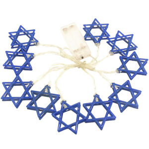 Hanukkah Lights String Menorah Decoration Jewish Party Holiday-CU