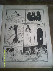 REVUE LE RIRE 1895 DESSIN PLEINE PAGE PAR FELIX VALLOTTON - Imagen 1 de 2