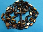 vintage ROSARY /  BROWN mother of pearl BEADS  / monastery FRANCE