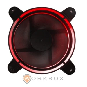 HYPERON VENTOLA CTESPORTS CON ANELLO LED ROSSO RED 12 CENTIMETRI ANTIVIBRAZIONE - Foto 1 di 1