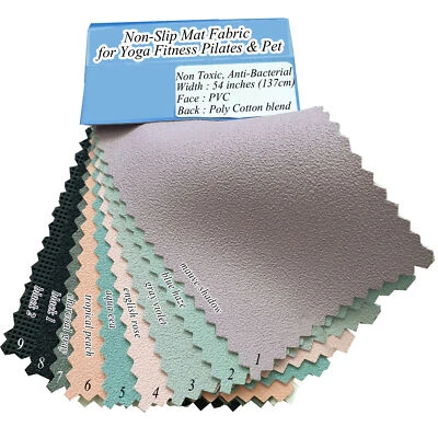 PVC Pets Non Slip Yoga Pilates Gym Mat Fabric Non Toxic Anti Bacterial By Yard - Image 1 of 3