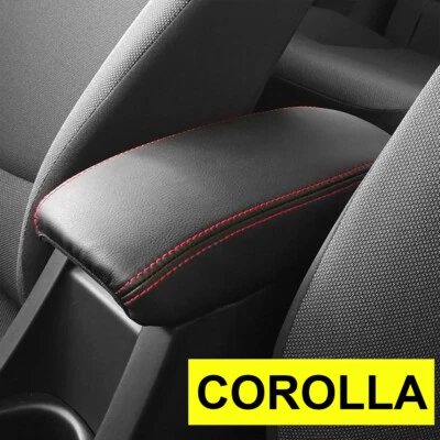 Leather Red Stitch For 2020-2025 Toyota Corolla Center Console Box Armrest Cover - Image 1 of 4