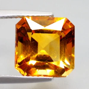 5.08 Ct Unbelivable Square (10 x 10 mm) Natural Orange Madeira Citrine Gemstones - Picture 1 of 4