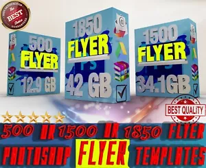 PROFESSIONAL PHOTOSHOP FLYER TEMPLATES EDITABLE 500 FILE: 1850 FOR VARIOUS TYPES - Picture 1 of 8