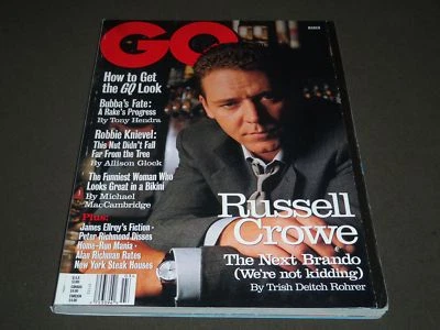 1999 MARCH GQ MAGAZINE - RUSSELL CROWE COVER - GENTLEMEN'S QUARTERLY - K 632 - Image 1 of 2