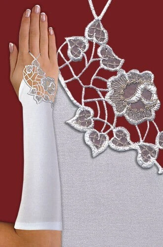 Brauthandschuhe fingerlos 30cm Hochzeit Braut Handschuhe (A137) Creme Ivory - Bild 1 von 1