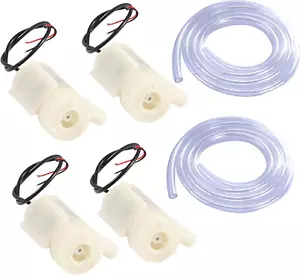 4Pcs DC 3-5V Micro Submersible Mini Water Pump with 2Pcs Clear Vinyl Tubing - Picture 1 of 7