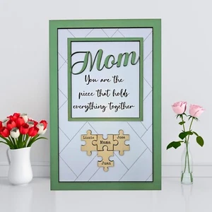 Custom Mothers Day Puzzle Sign | Mothers day gift | Personalized Gift for Mom | - Bild 1 von 7