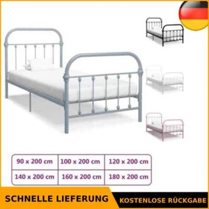 Bettgestell Metallbett Bett Einzelbett Schlafzimmer Mehrere Auswahl vidaXL - Bild 1 von 73