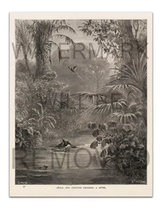Gustave Dore ATALA AND CHACTAS (1891) Vintage Illustration 22x17" Art Print - Picture 1 of 3