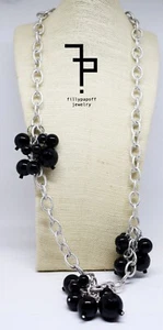 Necklace Amber Onyx Made by Hand - Picture 1 of 3