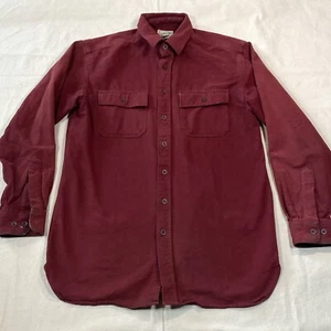 Vintage LL Bean Chamois Red Shirt Mens Medium Tall Button Up Made In USA - Picture 1 of 9