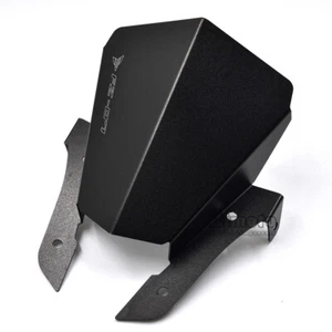 Motorcycle Aluminum Windshield WindScreen For Yamaha FZ-07 2013-2017 Black - Foto 1 di 7