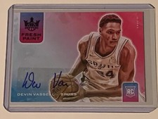 2020-21 Panini Court Kings Devin Vassell Fresh Paint Rookie Autograph RC Auto 49