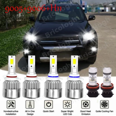 Lâmpadas de neblina altas baixas para faróis de LED Toyota RAV4 2006 2007 2008 2009-2012 - Imagem 1 de 4