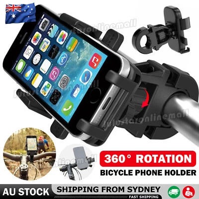 360° Rotation Mobile Phone Holder Handlebar Mount for Motorcycle Bicycle Bike OZ - image 1 of 4