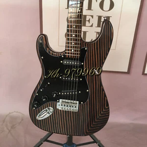 Guitarra Eléctrica Zebrawood Strat para Zurdos con Puente Trémolo SSS y Acabado Brillante - Imagen 1 de 8