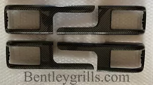 Range Rover L322 2002-2006 Carbon Fiber Interior Door Pull Catch Surround Set - Picture 1 of 13