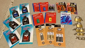 NOS Lot of 25 Small Locks Luggage, Combination, Padlock, Master, Brass - Picture 1 of 7