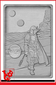 THE MANDALORIAN Lingot Metal Iconic Scene FaNaTtik Star Wars collector # NEUF # - Imagen 1 de 6