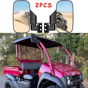 For Kawasaki Mule 600 610 Mule SX UTV 1.75" -2" Foldable Rearview Side Mirrors - Picture 1 of 17