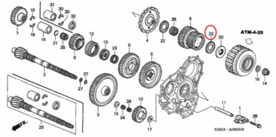 HONDA ACCORD ODYSSEY PILOT ACURA MDX CL TL THRUST NEEDLE BEARING 42X67X3.5 MM - Image 1 of 2