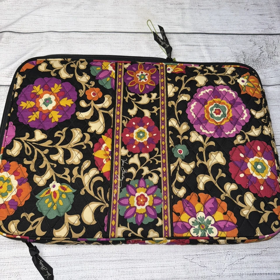 VERA BRADLEY SUZANI Estuche para Laptop Cremallera Superior 17” Computadora Tablet Bolsa Funda Foto 1 de 1
