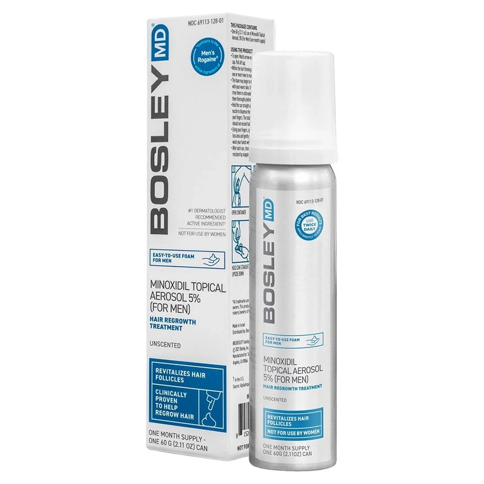 Bosley MD -Minoxidil Topical Aerosol Foam -5% for Men 2.1 Oz EXP 2/2025 - Image 1 of 1