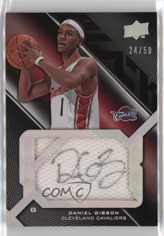 2008-09 UD Black Signed Jersey Pieces Veteran /50 Daniel Gibson #SPV-GI Auto - Image 1 of 2