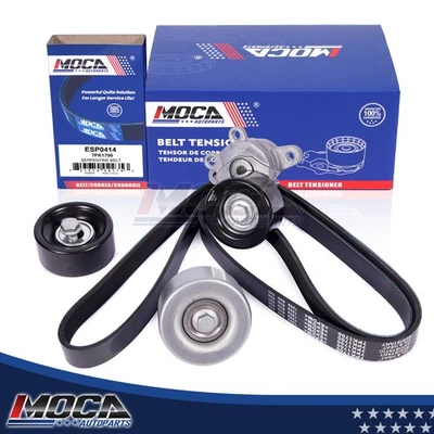 Serpentine Belt & Tensioner & Pulley Kit for Nissan Altima Maxima Murano 3.5L - Image 1 of 4