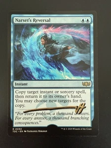 ARTIST PROOF Narset's Reversal #92 MTG Tarkir Dragonstorm TDC NM English SIGNED - Picture 1 of 2