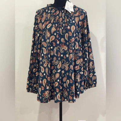 Nuevo Top para mujer LuLaRoe XL "Clara" estampado cachemir con cerradura trasera y elástico 640 Foto 1 de 4