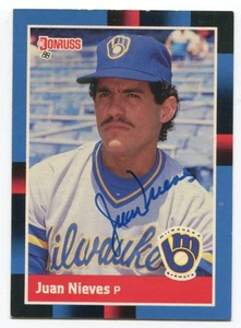 1988 Donruss Juan Nieves Signed Card Baseball Autographed Auto #126 - Picture 1 of 2